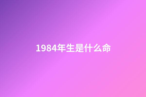 1984年生是什么命