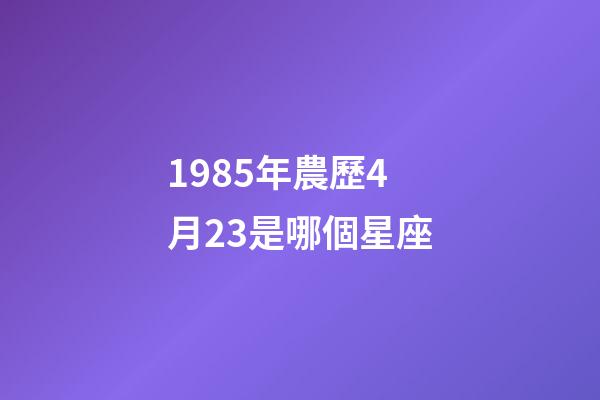 1985年農歷4月23是哪個星座-第1張-星座運勢-玄機派