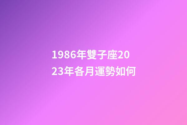 1986年雙子座2023年各月運勢如何-第1張-星座運勢-玄機派