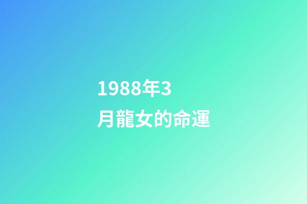 1988年3月龍女的命運(聰明能干，一生事事無憂的生肖)-第1張-觀點-玄機派