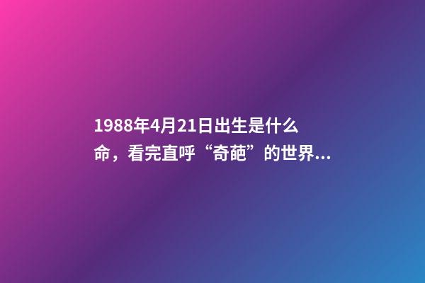 1988年4月21日出生是什么命，看完直呼“奇葩”的世界記錄-第1張-觀點-玄機派