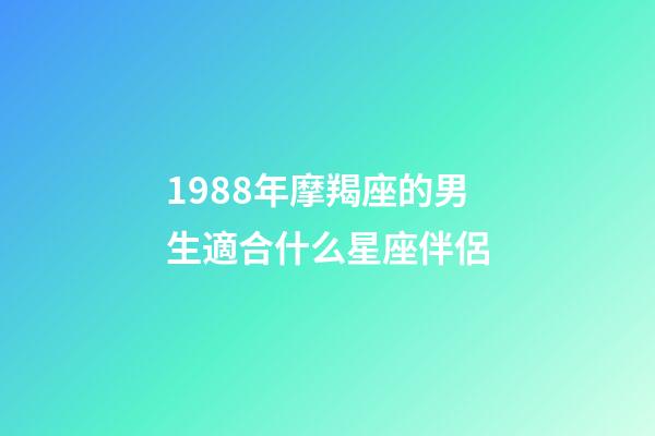 1988年摩羯座的男生適合什么星座伴侶-第1張-星座運勢-玄機派