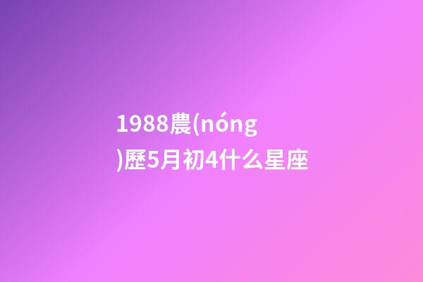 1988農(nóng)歷5月初4什么星座-第1張-星座運(yùn)勢(shì)-玄機(jī)派