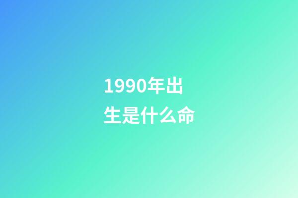 1990年出生是什么命