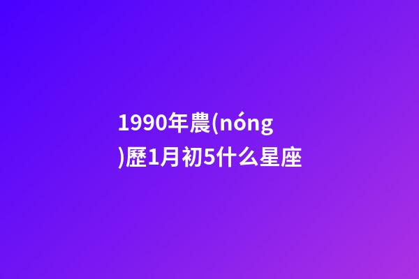 1990年農(nóng)歷1月初5什么星座-第1張-星座運勢-玄機派