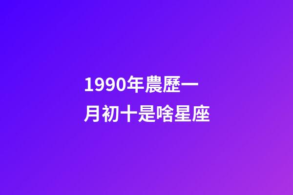 1990年農歷一月初十是啥星座-第1張-星座運勢-玄機派