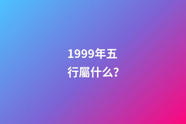 1999年五行屬什么？