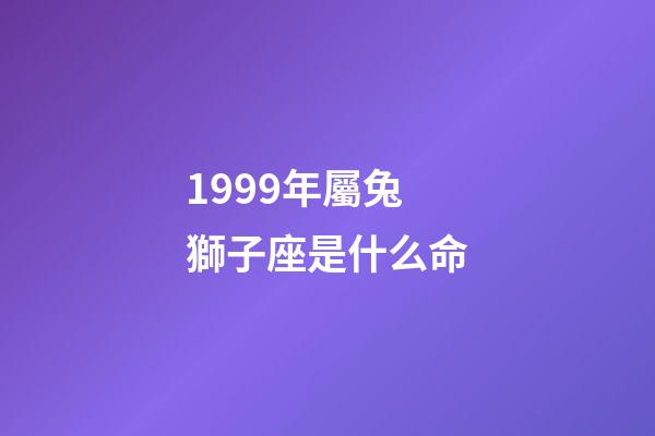 1999年屬兔獅子座是什么命-第1張-星座運勢-玄機派