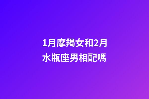 1月摩羯女和2月水瓶座男相配嗎-第1張-星座運勢-玄機派