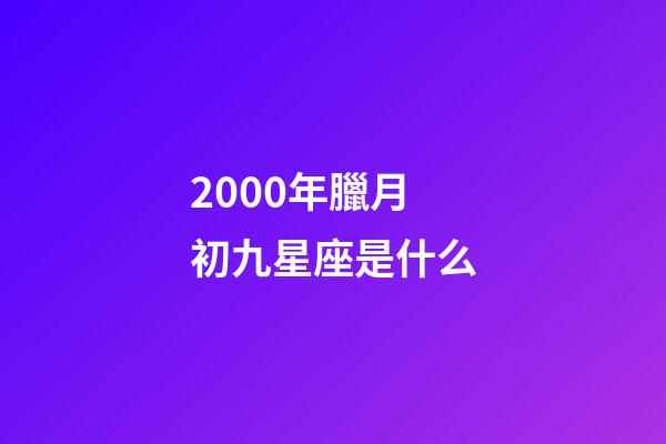 2000年臘月初九星座是什么-第1張-星座運(yùn)勢(shì)-玄機(jī)派