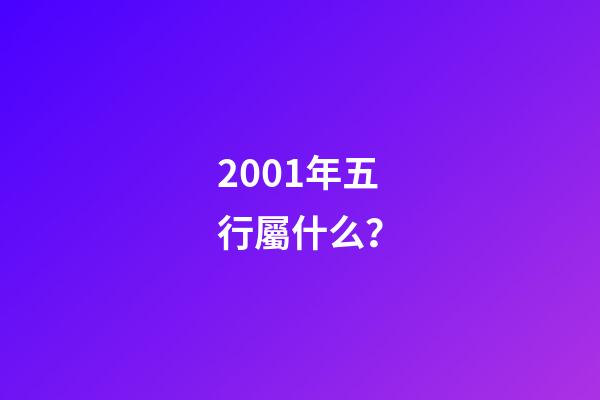 2001年五行屬什么？