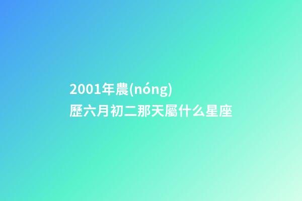 2001年農(nóng)歷六月初二那天屬什么星座