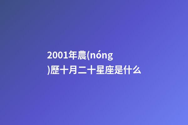 2001年農(nóng)歷十月二十星座是什么-第1張-星座運勢-玄機派