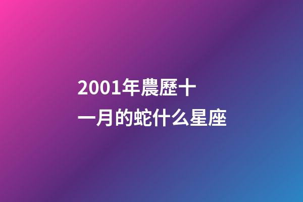 2001年農歷十一月的蛇什么星座-第1張-星座運勢-玄機派