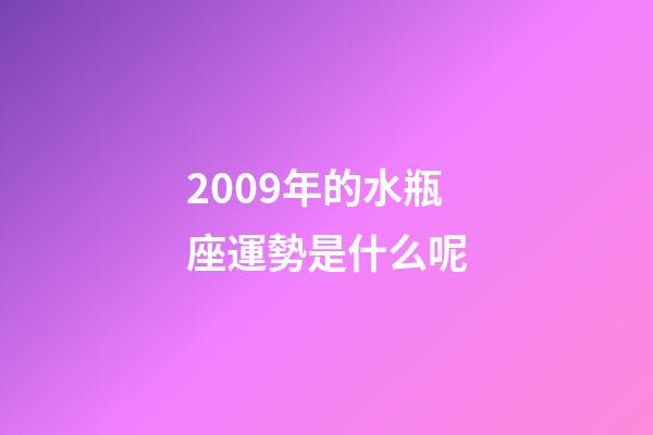 2009年的水瓶座運勢是什么呢-第1張-星座運勢-玄機派
