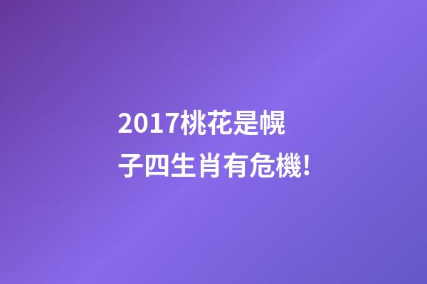 2017桃花是幌子四生肖有危機!-第1張-觀點-玄機派