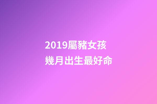 2019屬豬女孩幾月出生最好命(都說今年豬寶寶有福氣，如果還滿足四個(gè)條件，那就是福上加福)-第1張-觀點(diǎn)-玄機(jī)派