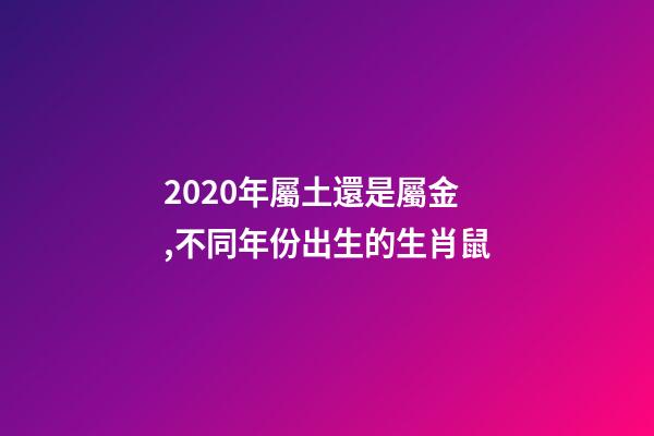 2020年屬土還是屬金,不同年份出生的生肖鼠-第1張-觀點-玄機派