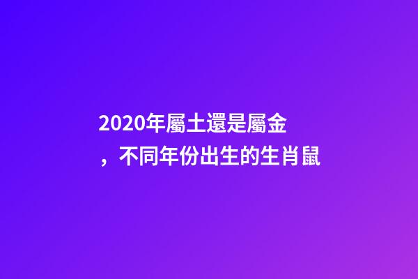 2020年屬土還是屬金，不同年份出生的生肖鼠-第1張-觀點-玄機派
