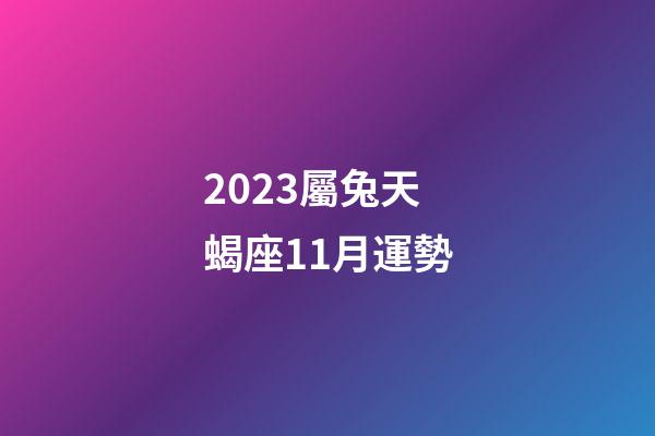 2023屬兔天蝎座11月運勢-第1張-星座運勢-玄機派