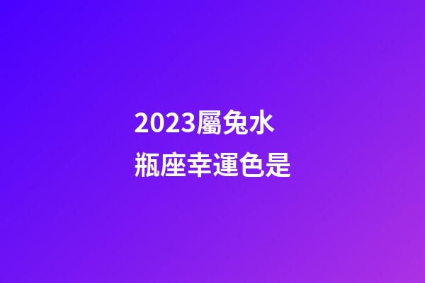 2023屬兔水瓶座幸運色是-第1張-星座運勢-玄機派