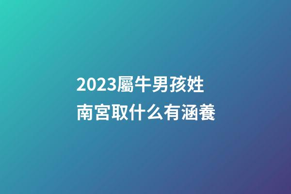 2023屬牛男孩姓南宮取什么有涵養