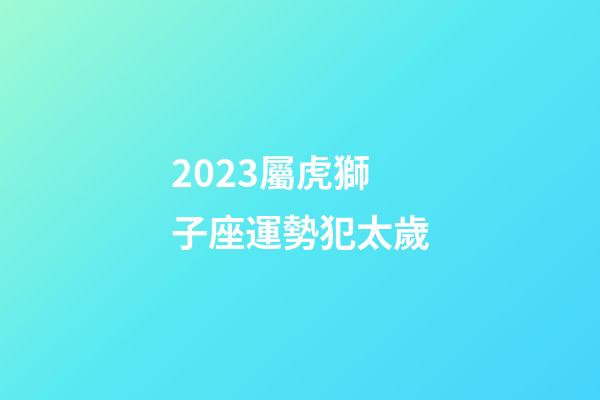 2023屬虎獅子座運勢犯太歲-第1張-星座運勢-玄機派