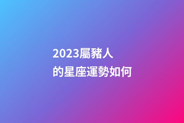 2023屬豬人的星座運勢如何-第1張-星座運勢-玄機派