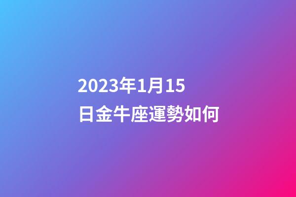 2023年1月15日金牛座運勢如何-第1張-星座運勢-玄機派