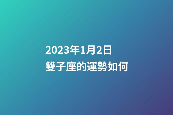 2023年1月2日雙子座的運勢如何-第1張-星座運勢-玄機派