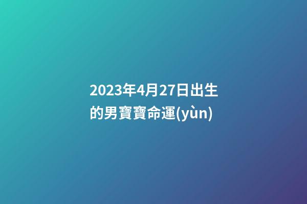 2023年4月27日出生的男寶寶命運(yùn)