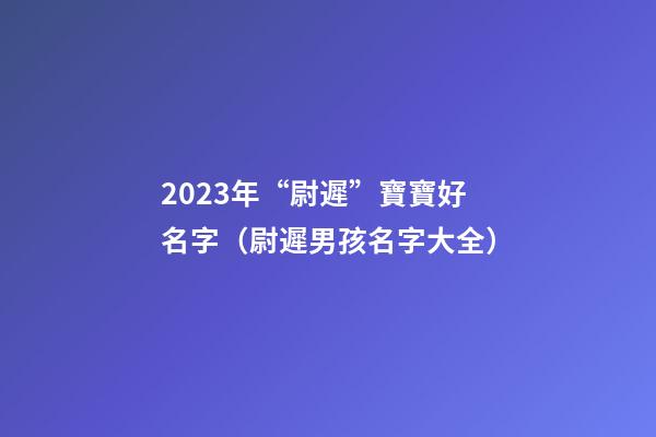2023年“尉遲”寶寶好名字（尉遲男孩名字大全）