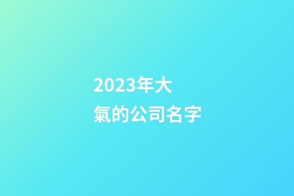 2023年大氣的公司名字