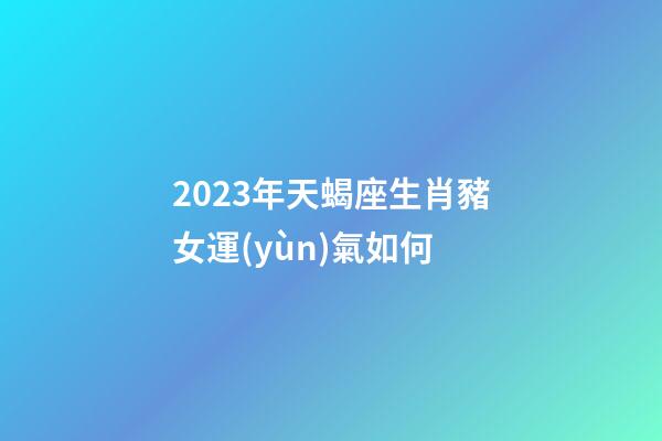 2023年天蝎座生肖豬女運(yùn)氣如何-第1張-星座運(yùn)勢(shì)-玄機(jī)派