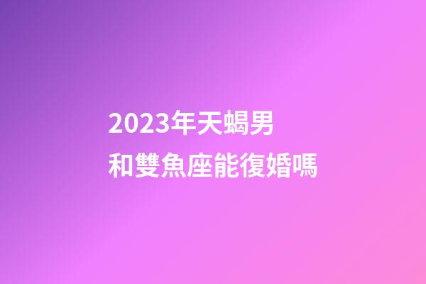 2023年天蝎男和雙魚座能復婚嗎-第1張-星座運勢-玄機派