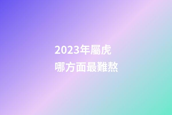 2023年屬虎哪方面最難熬