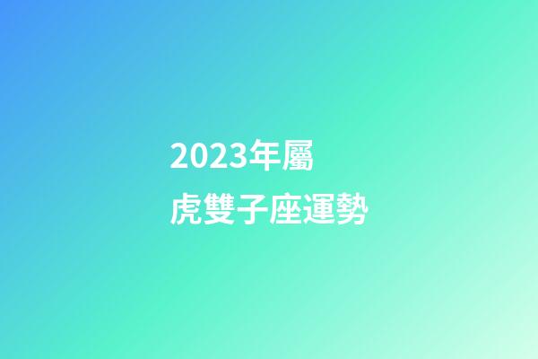 2023年屬虎雙子座運勢-第1張-星座運勢-玄機派