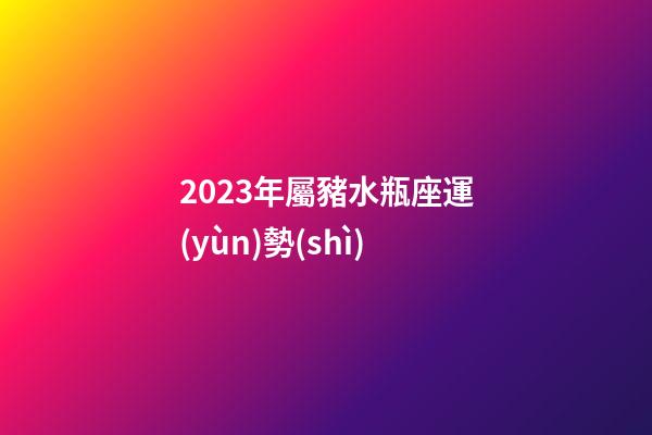 2023年屬豬水瓶座運(yùn)勢(shì)-第1張-星座運(yùn)勢(shì)-玄機(jī)派