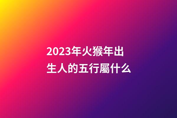 2023年火猴年出生人的五行屬什么