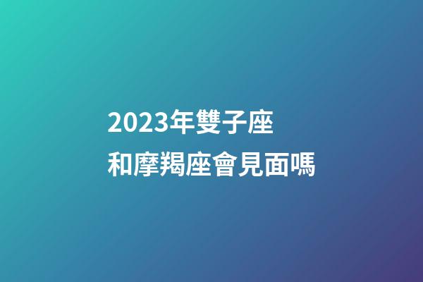 2023年雙子座和摩羯座會見面嗎-第1張-星座運勢-玄機派