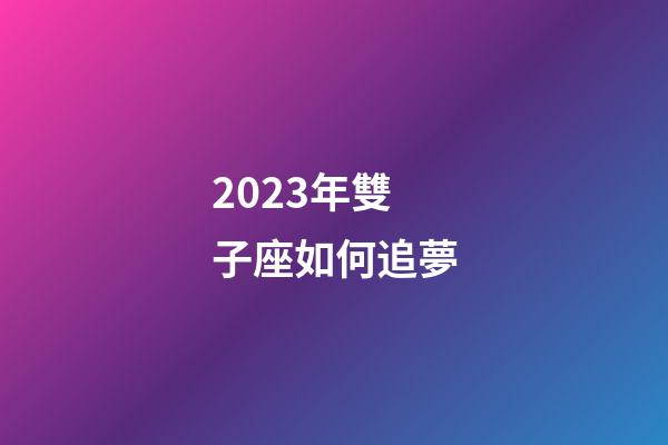 2023年雙子座如何追夢-第1張-星座運勢-玄機派