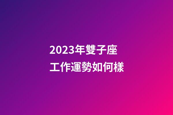 2023年雙子座工作運勢如何樣-第1張-星座運勢-玄機派