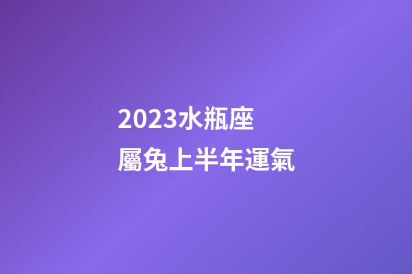 2023水瓶座屬兔上半年運氣-第1張-星座運勢-玄機派