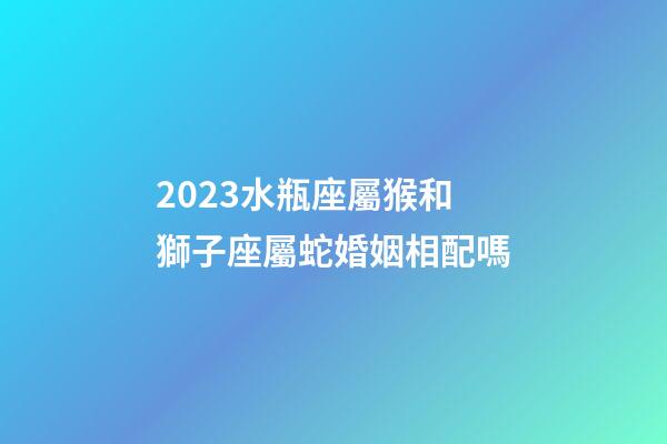 2023水瓶座屬猴和獅子座屬蛇婚姻相配嗎-第1張-星座運勢-玄機派