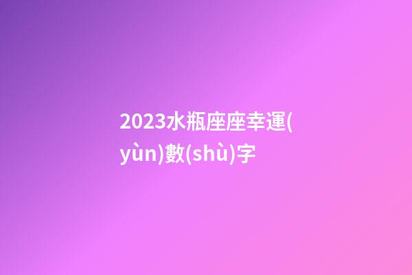 2023水瓶座座幸運(yùn)數(shù)字-第1張-星座運(yùn)勢-玄機(jī)派