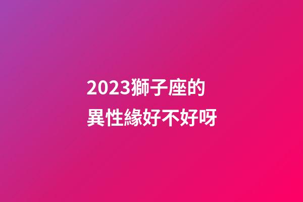2023獅子座的異性緣好不好呀-第1張-星座運勢-玄機派