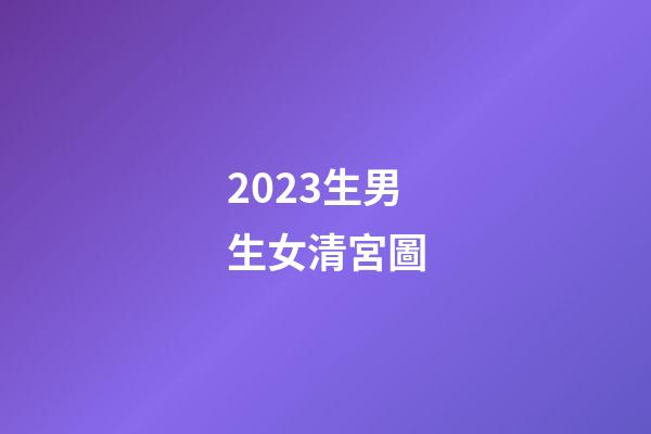 2023生男生女清宮圖