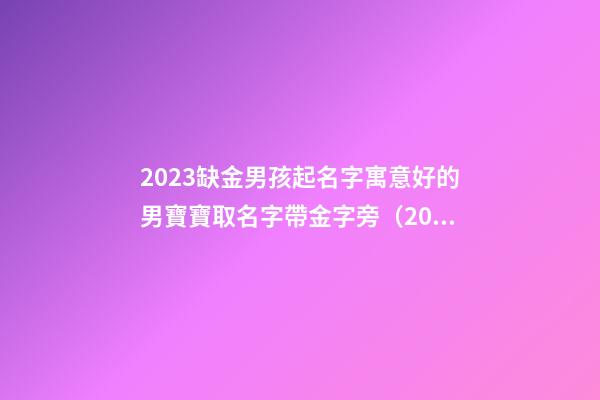 2023缺金男孩起名字寓意好的男寶寶取名字帶金字旁（2023年缺金的男孩名字）