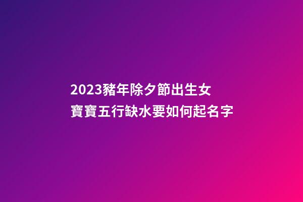 2023豬年除夕節出生女寶寶五行缺水要如何起名字