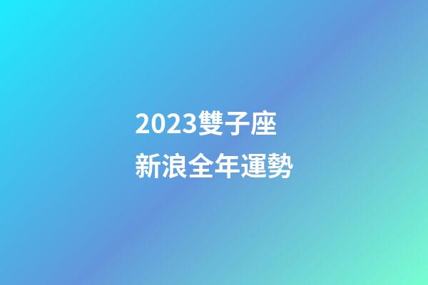2023雙子座新浪全年運勢-第1張-星座運勢-玄機派